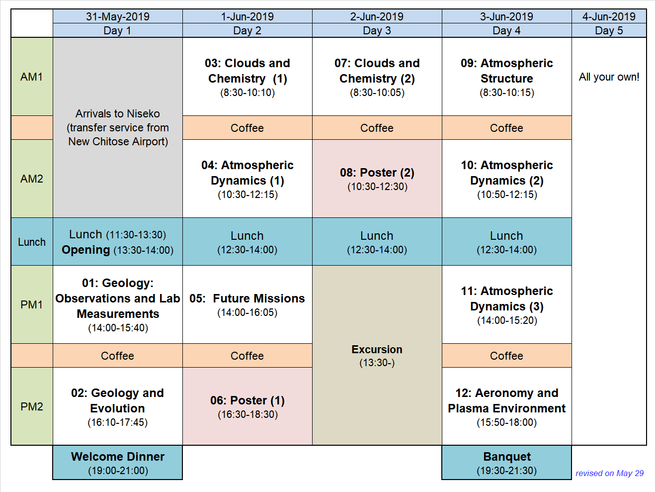 Program at a glance